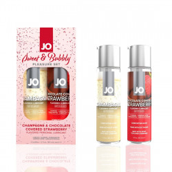 Набір лубрикантів JO Sweet&Bubbly — Champagne & Chocolate Covered Strawberry (2×60 мл)