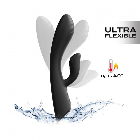Вібратор-кролик з підігрівом Dorcel FLEXI RABBIT BLACK, гнучкий стовбур Вібратор-кролик з підігрівом Dorcel FLEXI RABBIT BLACK, гнучкий стовбур