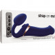 Безремневой вибрострапон с вакуумной стимуляцией Strap-On-Me MULTI ORGASM Blue L, регулируемый