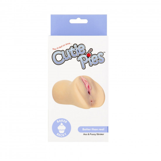 Мастурбатор-вагіна та попка Cutie Pies Baker Becky Vagina & Ass Masturbator, віброкуля в подарунок Мастурбатор-вагіна та попка Cutie Pies Baker Becky Vagina & Ass Masturbator, віброкуля в подарунок