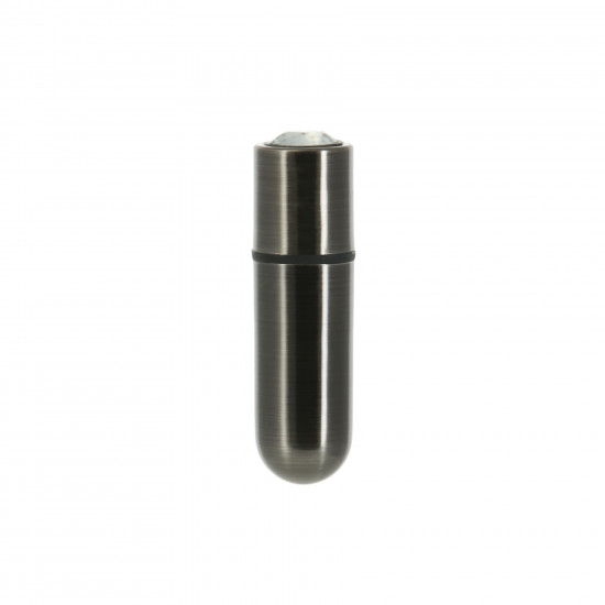 Віброкуля PowerBullet First-Class Bullet 2.5″ з Key Chain Pouch, Gun Metal, 9 режимів вібрації Віброкуля PowerBullet First-Class Bullet 2.5″ з Key Chain Pouch, Gun Metal, 9 режимів вібрації