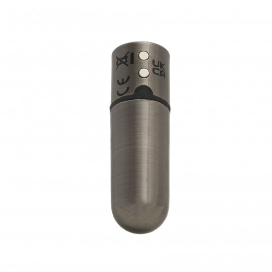 Віброкуля PowerBullet First-Class Bullet 2.5″ з Key Chain Pouch, Gun Metal, 9 режимів вібрації Віброкуля PowerBullet First-Class Bullet 2.5″ з Key Chain Pouch, Gun Metal, 9 режимів вібрації