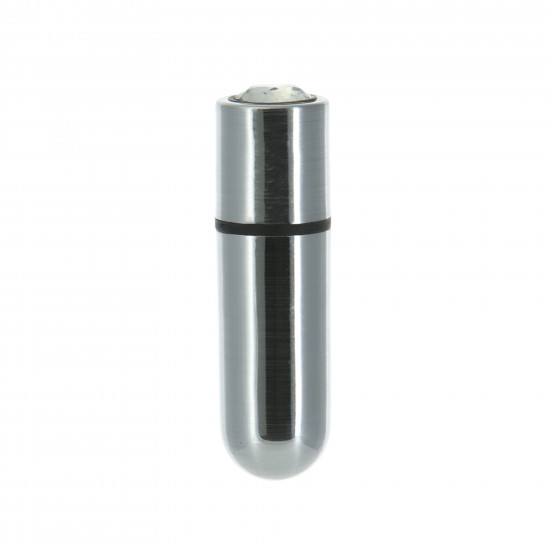 Віброкуля PowerBullet First-Class Bullet 2.5″ with Key Chain Pouch, Silver, 9 режимів вібрації Віброкуля PowerBullet First-Class Bullet 2.5″ with Key Chain Pouch, Silver, 9 режимів вібрації