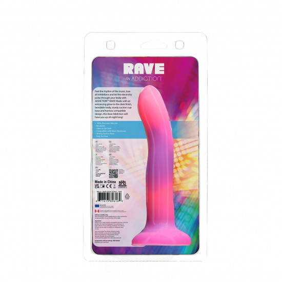 Фалоімітатор, що світиться в темряві, ADDICTION Rave 8″, Glow in the Dark Dildo Pink Purple, 20,3 см Фалоімітатор, що світиться в темряві, ADDICTION Rave 8″, Glow in the Dark Dildo Pink Purple, 20,3 см