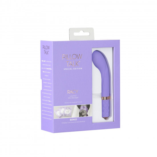 Розкішний вібратор Pillow Talk Racy Purple Special Edition, Сваровскі, пов’язка на очі+гра Розкішний вібратор Pillow Talk Racy Purple Special Edition, Сваровскі, пов’язка на очі+гра
