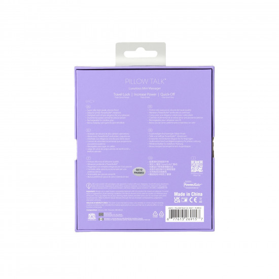 Розкішний вібратор Pillow Talk Racy Purple Special Edition, Сваровскі, пов’язка на очі+гра Розкішний вібратор Pillow Talk Racy Purple Special Edition, Сваровскі, пов’язка на очі+гра