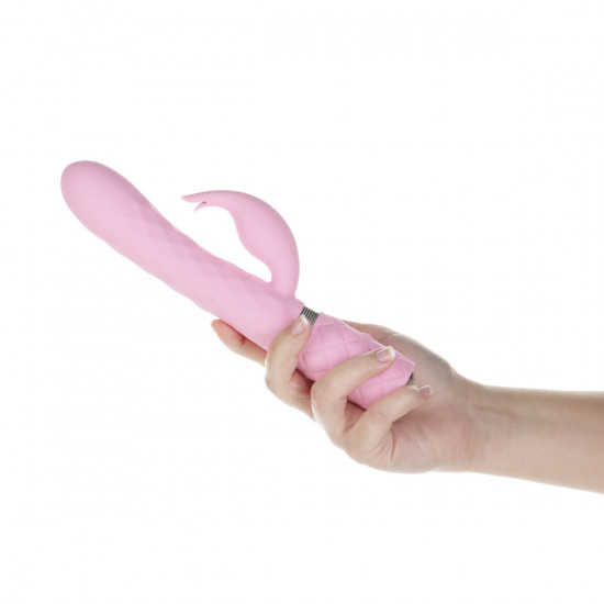 Розкішний кролик з ротацією та вібрацією Pillow Talk Lively Pink, кристал Сваровскі, потрійний відро Розкішний кролик з ротацією та вібрацією Pillow Talk Lively Pink, кристал Сваровскі, потрійний відро