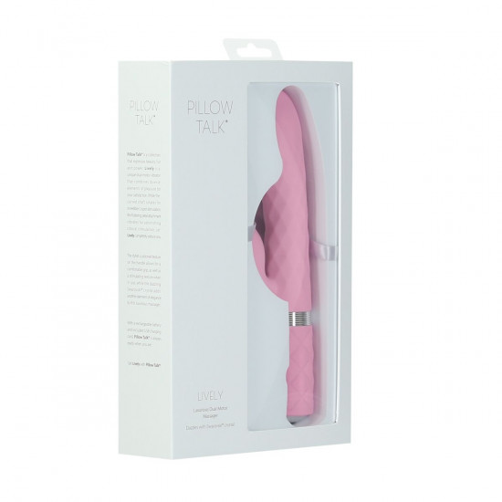 Розкішний кролик з ротацією та вібрацією Pillow Talk Lively Pink, кристал Сваровскі, потрійний відро Розкішний кролик з ротацією та вібрацією Pillow Talk Lively Pink, кристал Сваровскі, потрійний відро