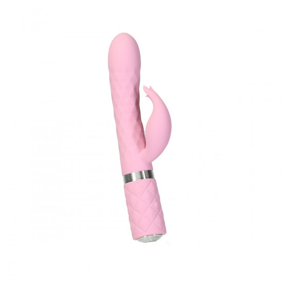 Розкішний кролик з ротацією та вібрацією Pillow Talk Lively Pink, кристал Сваровскі, потрійний відро Розкішний кролик з ротацією та вібрацією Pillow Talk Lively Pink, кристал Сваровскі, потрійний відро