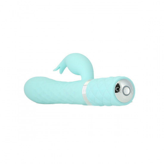 Розкішний кролик з ротацією та вібрацією Pillow Talk Lively Teal, кристал Сваровскі, потрійний відро Розкішний кролик з ротацією та вібрацією Pillow Talk Lively Teal, кристал Сваровскі, потрійний відро