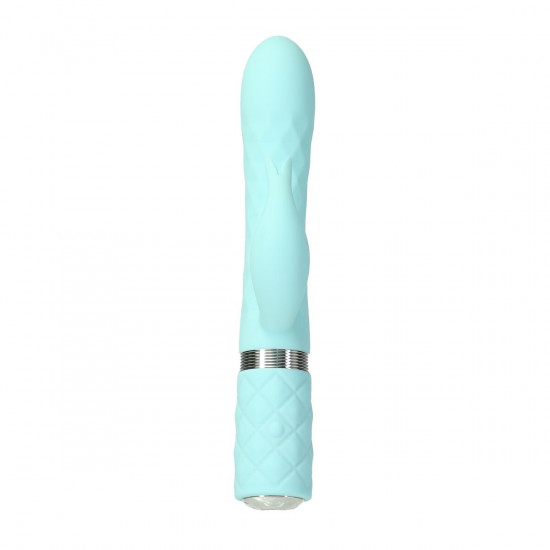 Розкішний кролик з ротацією та вібрацією Pillow Talk Lively Teal, кристал Сваровскі, потрійний відро Розкішний кролик з ротацією та вібрацією Pillow Talk Lively Teal, кристал Сваровскі, потрійний відро