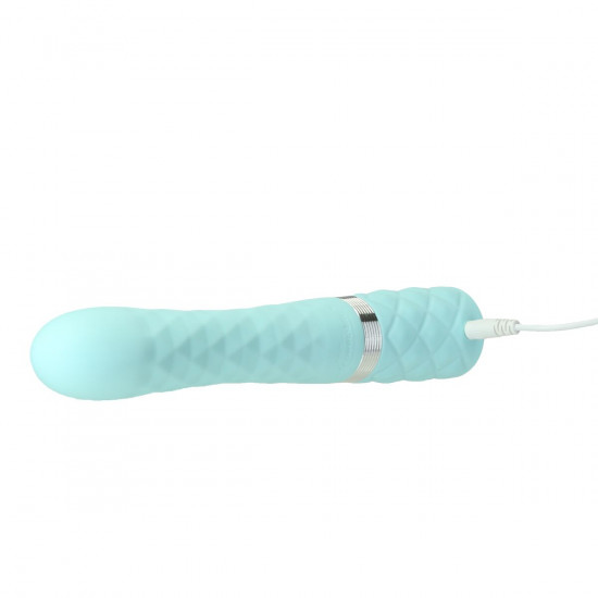 Розкішний кролик з ротацією та вібрацією Pillow Talk Lively Teal, кристал Сваровскі, потрійний відро Розкішний кролик з ротацією та вібрацією Pillow Talk Lively Teal, кристал Сваровскі, потрійний відро