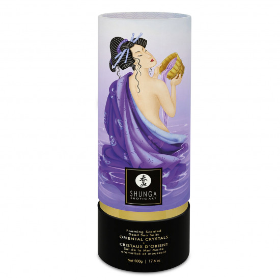 Пенящаяся соль для ванны Shunga Dead Sea salt Oriental Crystals — Exotic Fruits (500 г)