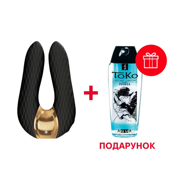 Вібратор для клітора Shunga Aiko Black, гнучкі кінчики Вібратор для клітора Shunga Aiko Black, гнучкі кінчики
