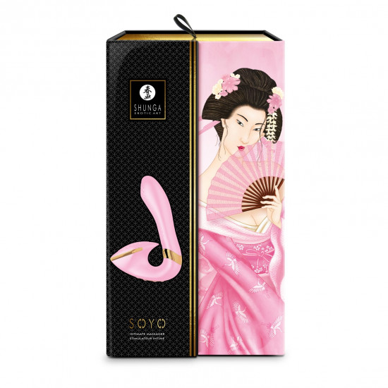Вагінально-кліторальний вібратор Shunga Soyo Light Pink Вагінально-кліторальний вібратор Shunga Soyo Light Pink