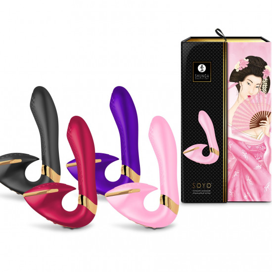Вагінально-кліторальний вібратор Shunga Soyo Light Pink Вагінально-кліторальний вібратор Shunga Soyo Light Pink