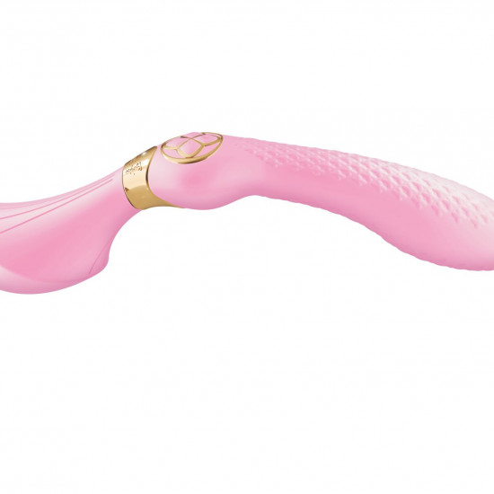 Вібромасажер Shunga Zoa Light Pink, двосторонній Вібромасажер Shunga Zoa Light Pink, двосторонній