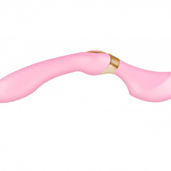 Вібромасажер Shunga Zoa Light Pink, двосторонній Вібромасажер Shunga Zoa Light Pink, двосторонній