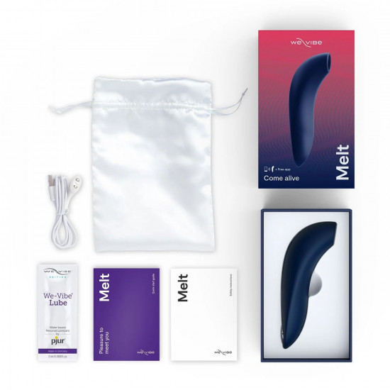 Вакуумний смарт-стимулятор для пар Melt by We-Vibe Midnight Blue, зручно поєднувати з проникним секс Вакуумний смарт-стимулятор для пар Melt by We-Vibe Midnight Blue, зручно поєднувати з проникним секс
