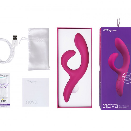 Смарт вібратор-кролик We-Vibe Nova Fuchsia, ергономічний, регульований кут нахилу стовбура Смарт вібратор-кролик We-Vibe Nova Fuchsia, ергономічний, регульований кут нахилу стовбура