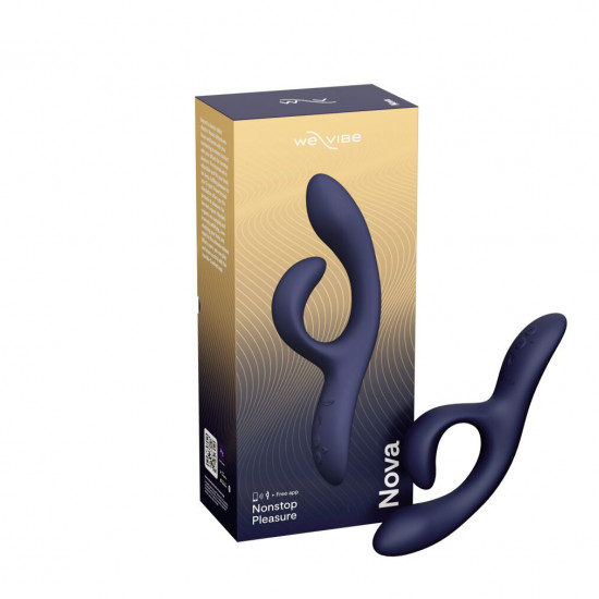 Смарт вібратор-кролик We-Vibe Nova Midnight Blue, ергономічний, регульований кут нахилу стовбура Смарт вібратор-кролик We-Vibe Nova Midnight Blue, ергономічний, регульований кут нахилу стовбура