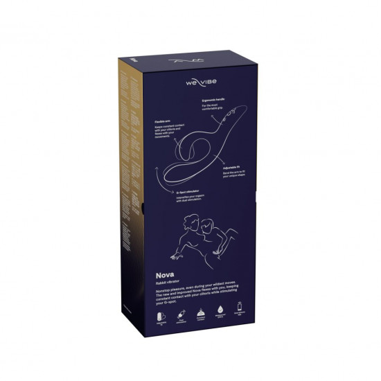 Смарт вібратор-кролик We-Vibe Nova Midnight Blue, ергономічний, регульований кут нахилу стовбура Смарт вібратор-кролик We-Vibe Nova Midnight Blue, ергономічний, регульований кут нахилу стовбура