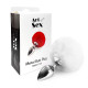 Металева анальна пробка М Art of Sex — Bunny Tails Butt plug, Білий Металева анальна пробка М Art of Sex — Bunny Tails Butt plug, Білий