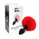 Силіконова анальна пробка М Art of Sex - Silicone Bunny Tails Butt plug Red, діаметр 3,5 см Силіконова анальна пробка М Art of Sex - Silicone Bunny Tails Butt plug Red, діаметр 3,5 см