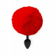 Силіконова анальна пробка М Art of Sex - Silicone Bunny Tails Butt plug Red, діаметр 3,5 см Силіконова анальна пробка М Art of Sex - Silicone Bunny Tails Butt plug Red, діаметр 3,5 см