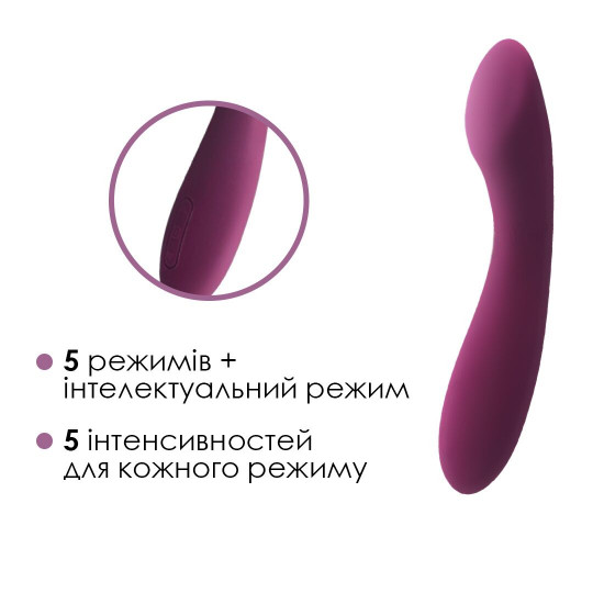 Вібратор для точки G з інтелектуальним режимом Svakom Amy 2 Violet Вібратор для точки G з інтелектуальним режимом Svakom Amy 2 Violet