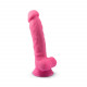 Фаллоимитатор SilexD Johnny Pink Glow in the dark, двухслойный, силикон+Silexpan, диаметр 3,5см