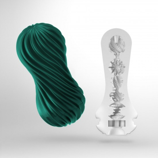Мастурбатор Tenga FLEX Fizzy Green зі змінною інтенсивністю, можна скручувати, вакуум Мастурбатор Tenga FLEX Fizzy Green зі змінною інтенсивністю, можна скручувати, вакуум