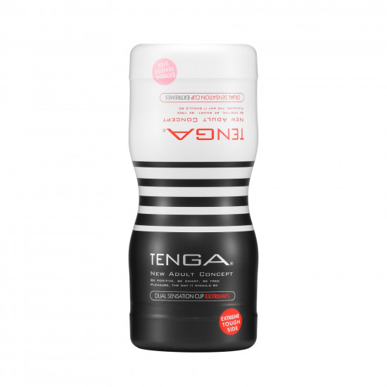 Мастурбатор Tenga Dual Sensation Cup EXTREMES, двосторонній, 2в1 — ніжна та жорстка стимуляція Мастурбатор Tenga Dual Sensation Cup EXTREMES, двосторонній, 2в1 — ніжна та жорстка стимуляція