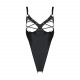 Боді з екошкіри Passion Celine Body 4XL/5XL black, з доступом, відкритий Боді з екошкіри Passion Celine Body 4XL/5XL black, з доступом, відкритий