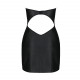 Мінісукня з екошкіри Passion Celine Chemise 6XL/7XL black, шнурівка, трусики в комплекті Мінісукня з екошкіри Passion Celine Chemise 6XL/7XL black, шнурівка, трусики в комплекті