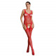 Бодістокінг Passion ECO BS008 red, з доступом, флористичний декор, імітація підв’язок Бодістокінг Passion ECO BS008 red, з доступом, флористичний декор, імітація підв’язок