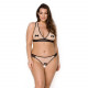Комплект білизни Passion Viena Set 6XL/7XL beige, ліф, стрінги з доступом, бантики Комплект білизни Passion Viena Set 6XL/7XL beige, ліф, стрінги з доступом, бантики