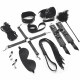 Набір Art of Sex - BDSM Set Leather, 10 предметів, натуральна шкіра, Чорний Набір Art of Sex - BDSM Set Leather, 10 предметів, натуральна шкіра, Чорний