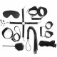 Набір Art of Sex - BDSM Set Leather, 10 предметів, натуральна шкіра, Чорний Набір Art of Sex - BDSM Set Leather, 10 предметів, натуральна шкіра, Чорний
