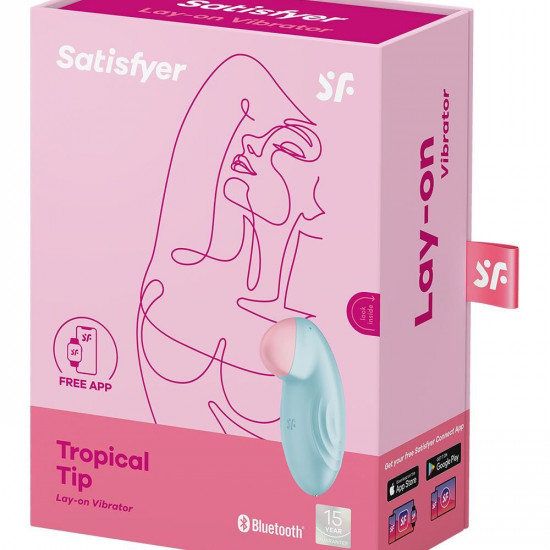 Смарт-вібратор для клітора Satisfyer Tropical Tip Light Blue Смарт-вібратор для клітора Satisfyer Tropical Tip Light Blue