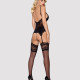 Сатиновий мереживний корсет Obsessive 810-COR-1 babydoll & thong L/XL, чорний, корсет, танга Сатиновий мереживний корсет Obsessive 810-COR-1 babydoll & thong L/XL, чорний, корсет, танга