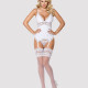 Сатиновий мереживний корсет Obsessive 810-COR-2 babydoll & thong S/M, білий, корсет, танга Сатиновий мереживний корсет Obsessive 810-COR-2 babydoll & thong S/M, білий, корсет, танга