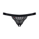 Мереживні танги з доступом Obsessive 828-THC-1 crotchless thong L/XL, чорні Мереживні танги з доступом Obsessive 828-THC-1 crotchless thong L/XL, чорні
