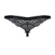 Мереживні танги з доступом Obsessive 828-THC-1 crotchless thong L/XL, чорні Мереживні танги з доступом Obsessive 828-THC-1 crotchless thong L/XL, чорні