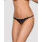 Мереживні танги з двома отворами Obsessive 831-THC-1 crotchless thong S/M, чорні, бантики