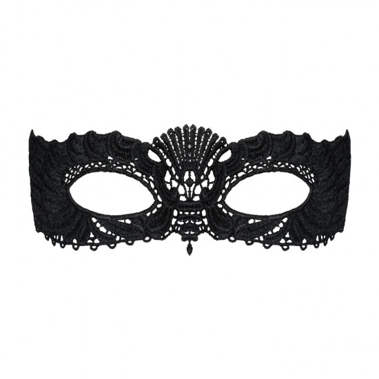 Кружевная маска Obsessive A700 mask, единый размер, черная