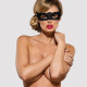 Кружевная маска Obsessive A700 mask, единый размер, черная