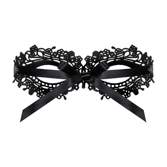 (SALE) Кружевная маска Obsessive A710 mask, единый размер, черная