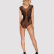 Бодістокінг із великої сітки з мереживом Obsessive B112 teddy XL/XXL, чорний, з доступом Бодістокінг із великої сітки з мереживом Obsessive B112 teddy XL/XXL, чорний, з доступом