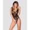 (SALE) Сітчастий бодістокінг з доступом Obsessive B115 teddy S/M/L, чорний